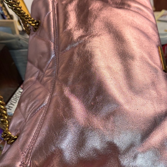 Kurt Geiger Metallic Pink Quilted Shoulder Bag - Picture 8 of 8